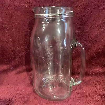 Vintage Ball Wide Mouth Glass Mason Jar Pitcher Spout Handle 9  • $25