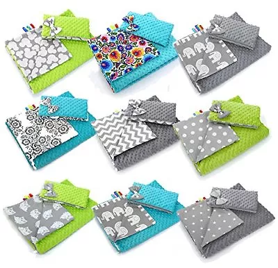 $18.71 • Buy BABY BLANKET DIMPLE FLUFFY COTTON BEDDING SET QUILT PILLOW 100x75 Cm