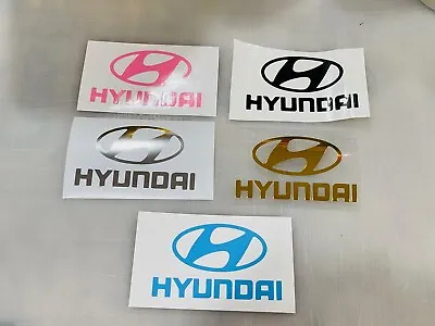 TWO Hyundai Logo Vinyl Decals Many Small Sizes & Colors Avail & FREE Ship • $10.22