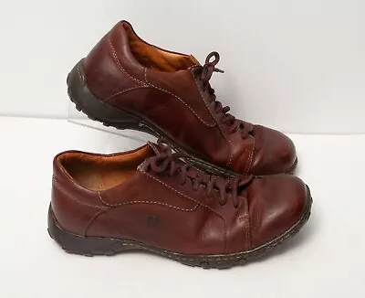 Born Lace Up Oxford Sneakers Mens Size 10.5 EUR 44.5 Brown Leather M6259 • $19.96