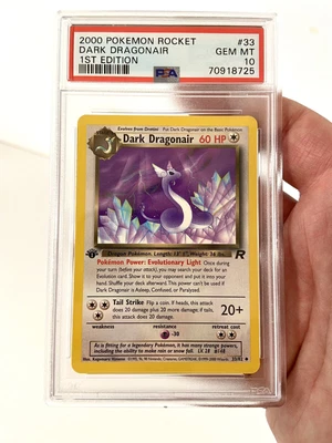 $69 • Buy 2000 Pokemon Rocket Dark Dragonair #33 1st Edition 33/82 PSA 10 GEM MINT