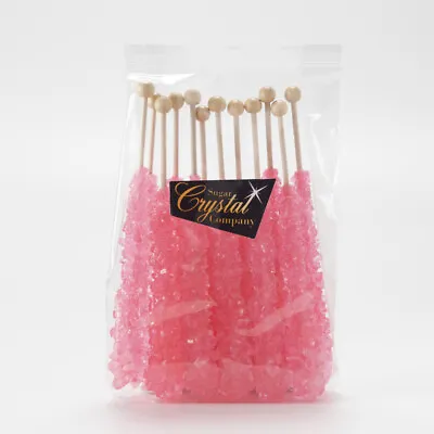 12 Pcs Pink Cherry Rock Candy Sticks | 15 Colours • £13.90