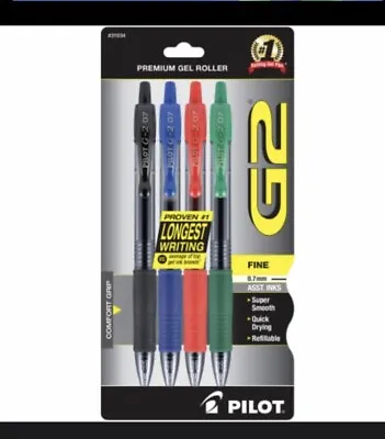 Pilot G2 Premium Gel Roller Pens Fine 0.7mm Assorted Colors Comfort Grip • $8.49