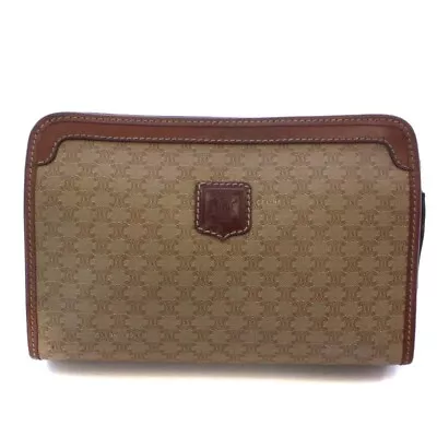 Celine Vintage M07 Clutch Bag Second Pvc Macadam Pattern All Over Brown /Xz Gy13 • $102.46
