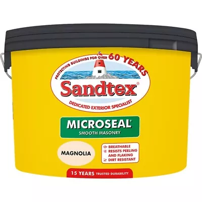 Sandtex Ultra Smooth Microseal Masonry Paint Magnolia 10L Exterior • £52.20