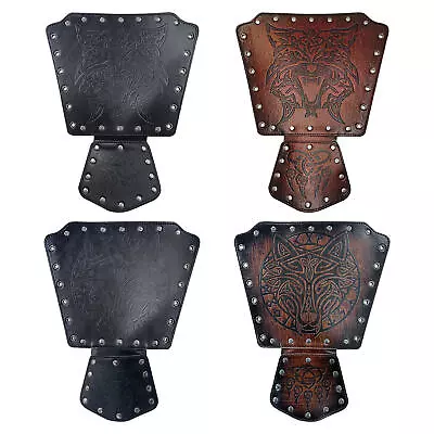 Arm Guard Armor Cuff Leather Bracer Knight Costume Battle Medieval Viking Gloves • $18.39