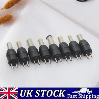 1Set 8Pcs Universal 2Pin Plug Charger Tip AC/DC Power Adapter For Notebook • £4.99