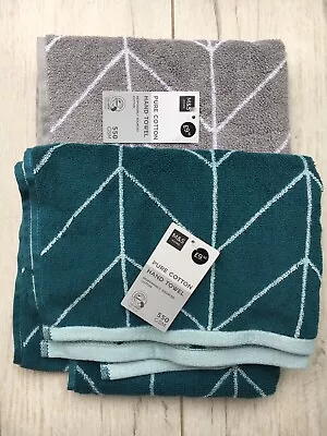 £8 • Buy 1x M&S BLUE Pure Cotton Hand Towel BLUE TOWEL ONLY