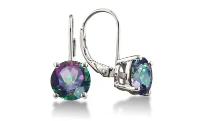 925 Sterling Silver 2.00 Ct. Round 6mm CZ Leverback Earrings Mystic Leverback • $9.99