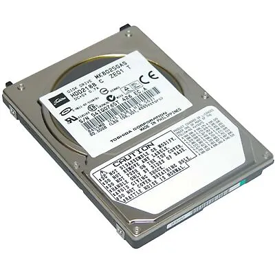 Hard Disk HDD Drive Ide Pata 25   80GB Computer Portable PC Toshiba MK8025GAS • £87.37