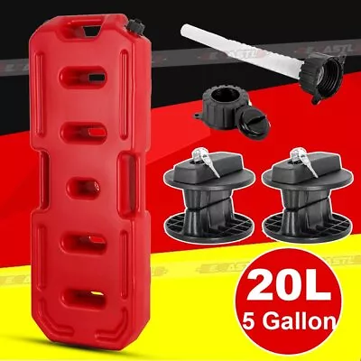 $155.54 • Buy 20L 5 Gallon Gas Container Backup Fuel Can Pack Tank + 2PC Lock For Jeep SUV ATV
