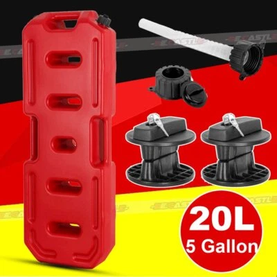 $155.54 • Buy 20L 5 Gallon Gas Container Backup Fuel Can Pack Tank + 2PC Lock For Jeep SUV ATV