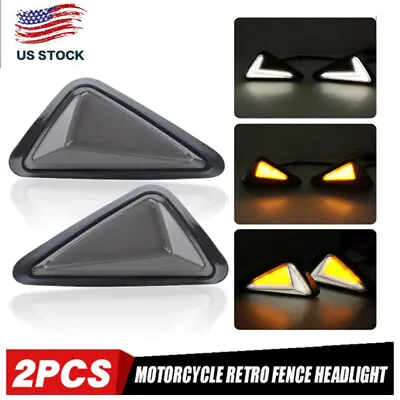 Motorcycle Flush Mount DRL LED Turn Signals Indicator Blinker Light White Amber • $11.98