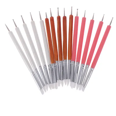 £5.09 • Buy 5pcs/Set Soft Pottery Clay Tool Silicone+stainlestwo Head Sculpting Art Too] _JY