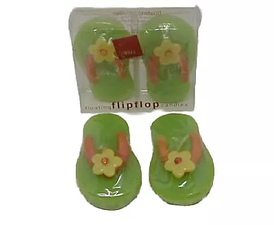Basis 1 Pair Flip Flop Floating Candles Green Pool Party Picnic • $3.99