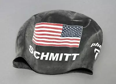 New Phelps Schmitt Swim Competition Race Cap-Silicone-American Flag Regular Fit • $8.99