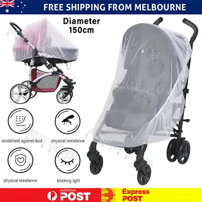 Stroller Anti Fly Mosquito Insect Net Mesh Buggy Cover For Pushchair Pram AU • $5.42