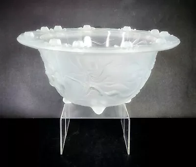 1930 Josef Inwald Barolac Frosted Czech Glass Mermaides Lilly Bowl Catalog Piece • $291.89