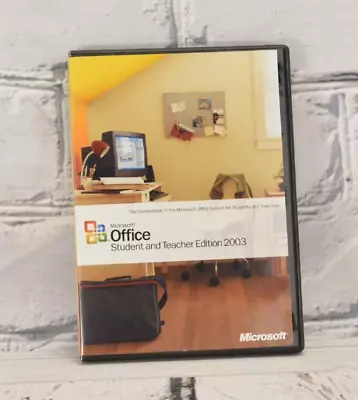 Microsoft Office Student And Teacher Edition 2003 Word Excel W/ Key Genuine • $18.95