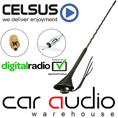 £39.50 • Buy Celsus AN3022DAB Roof Mount Mast SMB DAB Digital Car Stereo Radio Aerial Antenna