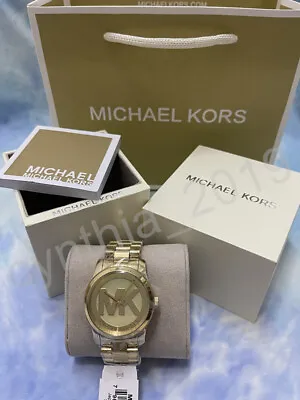 Michael Kors MK5786 Runway 38mm Case Gold-Tone Stainless Steel Women's Watch • $95