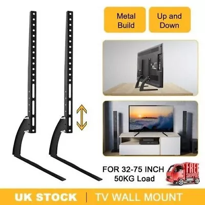 £14.49 • Buy Universal TV Stand Base Bracket Mount Desktop Table Top For 32-70inch Samsung LG