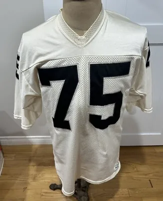 Vintage  #75 Howie Long LA/Oakland Raiders Macgregor Sand Knit NFL Jersey Mens L • $75