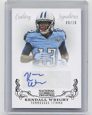 2013 Panini National Treasures #97 Kendall Wright Century Signatures Black #/10 • $19.95