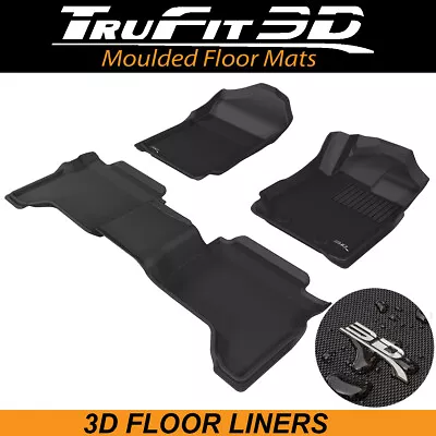 Trufit Floor Liners For Ford Ranger PX2 Dual Cab 2015-2020 3D Rubber Floor Mats • $219