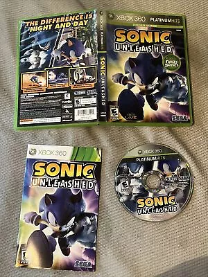 Sonic Unleashed (Microsoft Xbox 360 2008) Platnium Hits Complete • $9.99