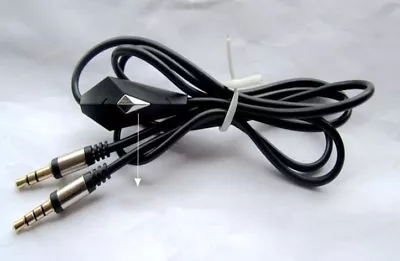 3.5mm Male To Male Audio Aux Stereo Headphone Extension Cable Cord Black Mic  • $5.99