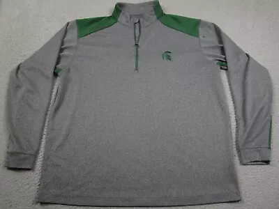 Michigan State Spartans Sweater Mens XL Gray Ping Golf 1/4 Zip Pullover • $24.97