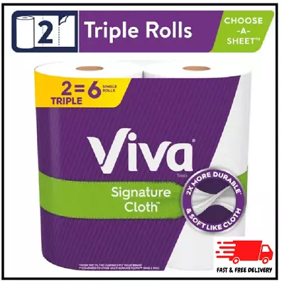 Viva Signature Cloth Paper Towels 2 Triple Rolls • $21.23