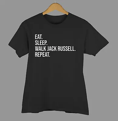 £11.99 • Buy Jack Russell T-shirt Eat Sleep Walk Jack Russell Repeat Gift