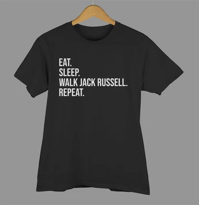 £11.99 • Buy Jack Russell T-shirt Eat Sleep Walk Jack Russell Repeat Gift