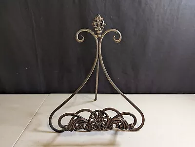 Metal Ornate Display Easel Table Top Picture Photo Book Stand 11” Tall • $18.99