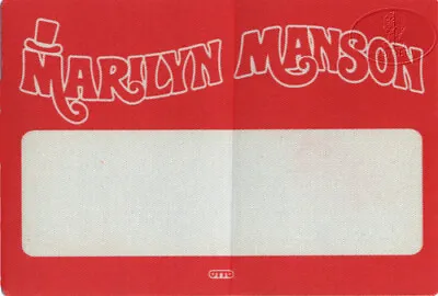 MARILYN MANSON 1995-96 TOUR BACKSTAGE PASS Red • $9.99