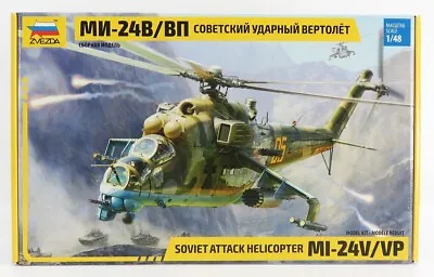 Zvezda 1/48 Mi-24v/vp Russian Soviet Attak Helicopter 2009 Model Kit New! • $118