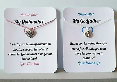 £2.99 • Buy Thank You For Being My Godmother, Godfather, Godparent Personalised Card