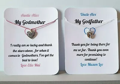 £2.99 • Buy Thank You For Being My Godmother, Godfather, Godparent Personalised Card