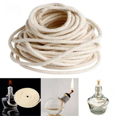Cotton Round Wick Rope For Kerosene Oil Lamp Lantern Torch Candle 1mm- 5mm Dia • $45