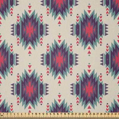 Ikat Fabric By Yard Stretch Peruvian Mexican Traditional • £17.99