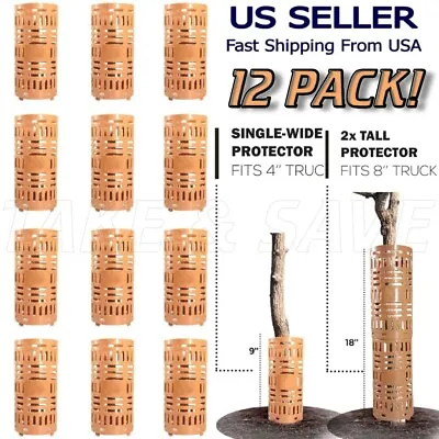 12 Pack Plant Tree Trunk Protector Weather-proof Plastic Guard Protection Cover • $15.99