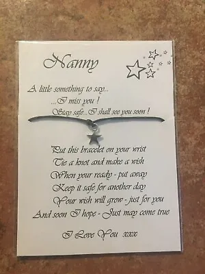 Nanny I Miss You Message Wish Bracelet Can Post To Any Address • £2.30