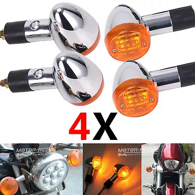 4PCS For Suzuki Boulevard C50 M50 C90 Amber Turn Signal Lights Chrome Bullet 4x • $28.15