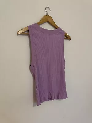 Zara Purple Basic Ribbed Rib Tank Top Lilac • $16