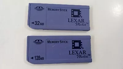 Lexar 128 MB & 32MB Long Memory Stick Cards  • $27.99