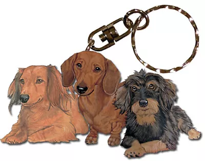 Dachshund Keychain Wooden • $10.95