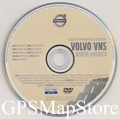 2002 2003 2004 2005 2006 Volvo S80 XC90 Navigation DVD Northeast & Southeast Map • $139