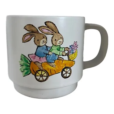 Sheffield Home Bunny Rabbits Riding Carrot Car Coffee Tea Mug Cup Easter Spring • $11